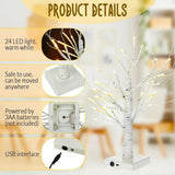 Darrahopens Home & Garden > Lighting > Table Lamps 144 LEDS Birch Tree Lamp with Bendable Branches Style - Warm White Romantic Decorative Night Light Decor