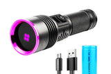 Darrahopens Home & Garden > Lighting > Table Lamps 365nm Black Light UV Flashlight With LCD Display Rechargeable Torch Lamp