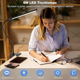 Darrahopens Home & Garden > Lighting > Table Lamps 8W Dimmable Usb Desk Lamp With 3 Modes (Cool/Warm/Natural) 10 Brightness Levels LED Desk Lamp For Office, Education,