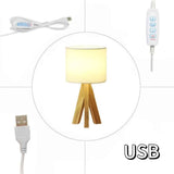 Darrahopens Home & Garden > Lighting > Table Lamps Beige tripod table lamp, bedside lamp, desk lamp, home lighting, wooden lamp, fabric shade lamp, contemporary lamp, Australia
