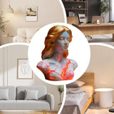 Darrahopens Home & Garden > Lighting > Table Lamps Blazing Maiden Figurine LED Lamp – Artistic Resin Sculpture with Crackled Light Effect, Elegant Decorative Night Light(Black)