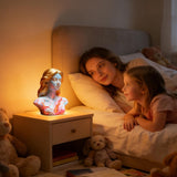 Darrahopens Home & Garden > Lighting > Table Lamps Blazing Maiden Figurine LED Lamp – Artistic Resin Sculpture with Crackled Light Effect, Elegant Decorative Night Light(Blue)