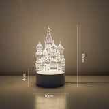 Darrahopens Home & Garden > Lighting > Table Lamps Castle Style Creative Acrylic LED Night Light - Warm White Ambient Table Lamp, Decorative Desktop Mood Light, Cartoon and Creative Display Design, Compact Gift for Bedroom Living Room Office