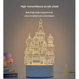 Darrahopens Home & Garden > Lighting > Table Lamps Castle Style Creative Acrylic LED Night Light - Warm White Ambient Table Lamp, Decorative Desktop Mood Light, Cartoon and Creative Display Design, Compact Gift for Bedroom Living Room Office
