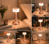 Darrahopens Home & Garden > Lighting > Table Lamps Copper Rechargeable Acrylic Shade UFO Table Lamp Touch Control LED Bedside Night Light, Cordless Ambient Desk Lamp for Bedroom Living Room Camping
