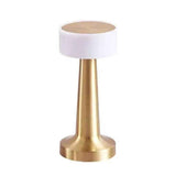 Darrahopens Home & Garden > Lighting > Table Lamps Gold Rechargeable Acrylic Shade UFO Table Lamp Touch Control LED Bedside Night Light, Cordless Ambient Desk Lamp for Bedroom Living Room Camping