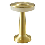 Darrahopens Home & Garden > Lighting > Table Lamps Gold Rechargeable UFO Table Lamp Touch Control LED Bedside Night Light, Cordless Mushroom Desk Lamp for Bedroom Living Room Restaurant Bar Camping