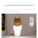 Darrahopens Home & Garden > Lighting > Table Lamps Grey Lucky Cat Rechargeable Desk Lamp with Sound and Aromatherapy Function Remote Control Eye Care Night Light for Local Home Bedroom and Modern Living Areas