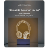 Darrahopens Home & Garden > Lighting > Table Lamps Headphone version Creative Acrylic LED Night Light - Warm White Ambient Table Lamp, Decorative Desktop Mood Light, Cartoon and Creative Display Design, Compact Gift for Bedroom Living Room Office