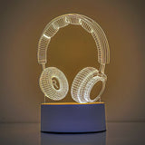 Darrahopens Home & Garden > Lighting > Table Lamps Headphone version Creative Acrylic LED Night Light - Warm White Ambient Table Lamp, Decorative Desktop Mood Light, Cartoon and Creative Display Design, Compact Gift for Bedroom Living Room Office