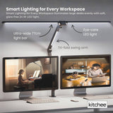 Darrahopens Home & Garden > Lighting > Table Lamps Kitchee Tri-Fold LED Desk Lamp with Clamp - Swinging Arm Eye-Care Dimmable Light