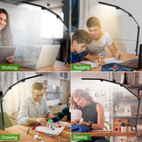Darrahopens Home & Garden > Lighting > Table Lamps LED Desk Lamp,Foldable Table Lamp for Computer and Desktop,Flexible Clamp on Desk Lamps,Black Portable Desk Lamp for Home Office Reading,Working,Computer Desk,Study Lamp for Kids