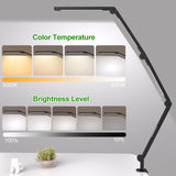Darrahopens Home & Garden > Lighting > Table Lamps LED Desk Lamp,Foldable Table Lamp for Computer and Desktop,Flexible Clamp on Desk Lamps,Black Portable Desk Lamp for Home Office Reading,Working,Computer Desk,Study Lamp for Kids