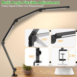 Darrahopens Home & Garden > Lighting > Table Lamps LED Desk Lamp,Foldable Table Lamp for Computer and Desktop,Flexible Clamp on Desk Lamps,Black Portable Desk Lamp for Home Office Reading,Working,Computer Desk,Study Lamp for Kids