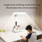 Darrahopens Home & Garden > Lighting > Table Lamps LED Desk Lamp with Digital Clock Temperature Display Pen Holder and Phone Stand Foldable Eye Caring Study Reading Light for Students Home Office
