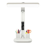 Darrahopens Home & Garden > Lighting > Table Lamps LED Desk Lamp with Digital Clock Temperature Display Pen Holder and Phone Stand Foldable Eye Caring Study Reading Light for Students Home Office