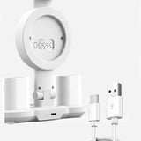 Darrahopens Home & Garden > Lighting > Table Lamps LED Foldable Eye-Caring Reading Desk Lamp with Smart Clock Display, USB Rechargeable Study Light, Pen Holders & Phone Stand