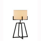 Darrahopens Home & Garden > Lighting > Table Lamps Modern Dimmable Floor Lamp + Table Desk Lamp w/ Linen Shade Scandi - Matte Black
