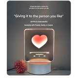 Darrahopens Home & Garden > Lighting > Table Lamps Pink Heart Design Creative Acrylic LED Night Light - Warm White Ambient Table Lamp, Decorative Desktop Mood Light, Cartoon and Creative Display Design, Compact Gift for Bedroom Living Room Office
