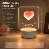 Darrahopens Home & Garden > Lighting > Table Lamps Pink Heart Design Creative Acrylic LED Night Light - Warm White Ambient Table Lamp, Decorative Desktop Mood Light, Cartoon and Creative Display Design, Compact Gift for Bedroom Living Room Office