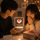 Darrahopens Home & Garden > Lighting > Table Lamps Pink Heart Design Creative Acrylic LED Night Light - Warm White Ambient Table Lamp, Decorative Desktop Mood Light, Cartoon and Creative Display Design, Compact Gift for Bedroom Living Room Office