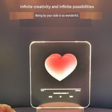 Darrahopens Home & Garden > Lighting > Table Lamps Pink Heart Design Creative Acrylic LED Night Light - Warm White Ambient Table Lamp, Decorative Desktop Mood Light, Cartoon and Creative Display Design, Compact Gift for Bedroom Living Room Office