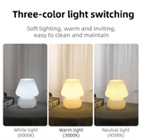 Darrahopens Home & Garden > Lighting > Table Lamps Pink Striped Retro All Glass Mushroom Table Lamp (2 Pack) - American Style Creative Bedside Nightstand Ambient Light, AU Plug with 3-Color Switching In Australia - Darrahopens