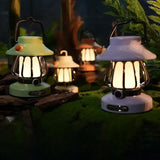 Darrahopens Home & Garden > Lighting > Table Lamps Purple Retro Snail Night Light - Portable Rechargeable Camping Lantern with Hook, 3-Color Dimming
