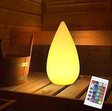 Darrahopens Home & Garden > Lighting > Table Lamps Rechargeable LED Sauna Lamp Wireless Dimmable with Remote Control 16 RGB Colors IP54 Waterproof White Outdoor Table Lamp for Bedside-TL