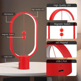 Darrahopens Home & Garden > Lighting > Table Lamps Red Magnetic Balance LED Table Lamp: USB-Powered, Dimmable Eye-Care Light with Award-Winning Design for Australian Homes & Offices