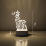 Darrahopens Home & Garden > Lighting > Table Lamps Reindeer style Creative Acrylic LED Night Light - Warm White Ambient Table Lamp, Decorative Desktop Mood Light, Cartoon and Creative Display Design, Compact Gift for Bedroom Living Room Office