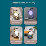 Darrahopens Home & Garden > Lighting > Table Lamps Rotating Levitating Night Light with RGB Colors & Wireless Charging: 1-Second Palm-Activated Spin, Motion-Sensing – Futuristic Lighting for Australian Bedrooms & Offices