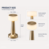 Darrahopens Home & Garden > Lighting > Table Lamps Silver Rechargeable Acrylic Shade UFO Table Lamp Touch Control LED Bedside Night Light, Cordless Ambient Desk Lamp for Bedroom Living Room Camping
