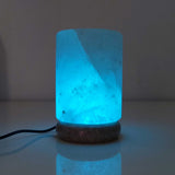 Darrahopens Home & Garden > Lighting > Table Lamps USB Colour Changing Salt Himalayan Lamp - Cylinder Shape Pink Rock LED Light