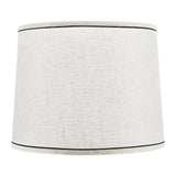 Darrahopens Home & Garden > Lighting > Table Lamps VEVOR Lamp Shade 2 Set, 29 cm Top x 32 cm Bottom x 24.5 cm High (Spider Fitter), Medium Lampshade with Harp, Replacement Lamp Shade for Table & Floor Lamps Pendant Lights, Light Linen with Black Edge