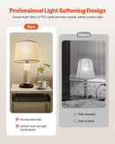 Darrahopens Home & Garden > Lighting > Table Lamps VEVOR Lamp Shade 2 Set, 29 cm Top x 32 cm Bottom x 24.5 cm High (Spider Fitter), Medium Lampshade with Harp, Replacement Lamp Shade for Table & Floor Lamps Pendant Lights, Light Linen with Black Edge