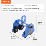 Darrahopens Home & Garden > Lighting > Table Lamps VEVOR Manual Trolley, 1 Ton Load Capacity, Push Beam Trolley with Dual Wheels, Adjustable for I-Beam Flange Width 63.5 mm to 177.8 mm, Heavy Duty Alloy Steel Garage Hoist for Straight Curved I Beam