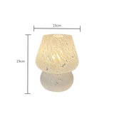 White Speckled All Glass Mushroom Table Lamp - Bedside Soft Ambient Night Light, USB Plug with 3 Colors Temperature Adjustable Dimming, 2 Pack White Marble In Australia - Darrahopens