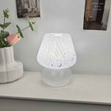 White Speckled All Glass Mushroom Table Lamp - Bedside Soft Ambient Night Light, USB Plug with 3 Colors Temperature Adjustable Dimming, 2 Pack White Marble In Australia - Darrahopens