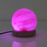 Darrahopens Home & Garden > Lighting USB Colour Changing Salt Himalayan Lamp - Ball Sphere Shape Pink Rock LED Light