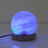 Darrahopens Home & Garden > Lighting USB Colour Changing Salt Himalayan Lamp - Ball Sphere Shape Pink Rock LED Light