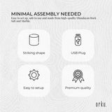 Darrahopens Home & Garden > Lighting USB Himalayan Salt Lamp - Cylinder Carved Shape Pink Crystal Rock LED Light