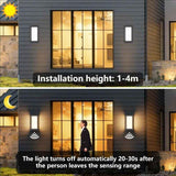 2 Pack Wall Light with Motion Sensor, LED 18W 3000K 1200 Lumens, IP65 Waterproof