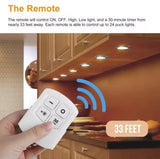 Darrahopens Home & Garden > Lighting > Wall Lights 3 LED Light Set with Remote - Warm White for Cabinets & Displays