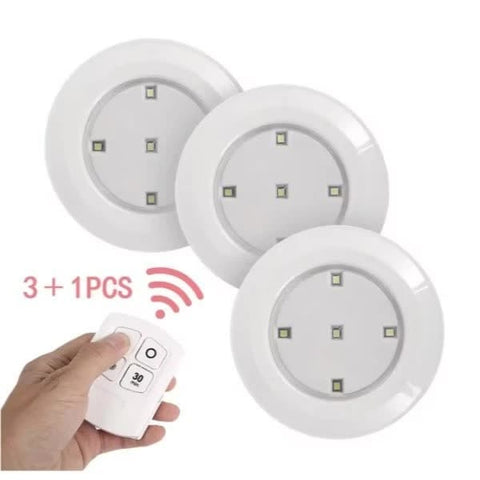 Darrahopens Home & Garden > Lighting > Wall Lights 3 LED Light Set with Remote - Warm White for Cabinets & Displays