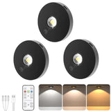 Darrahopens Home & Garden > Lighting > Wall Lights 3 Lights LED Rechargeable Slim Cabinet Light, 2cm, Remote Control, Magnetic Mount