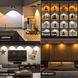 Darrahopens Home & Garden > Lighting > Wall Lights 3 Lights LED Rechargeable Slim Cabinet Light, 2cm, Remote Control, Magnetic Mount