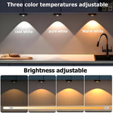 Darrahopens Home & Garden > Lighting > Wall Lights 3 Lights LED Rechargeable Slim Cabinet Light, 2cm, Remote Control, Magnetic Mount