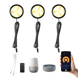 Darrahopens Home & Garden > Lighting > Wall Lights 3 Pack Smart Under Cabinet Lights Hardwired,Dimmable LED Light for Kitchen Under Cabinet with Alexa Google Remote APP Control for Under Counter Lights for Cabinet Closets(Warm White)