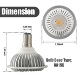Darrahopens Home & Garden > Lighting > Wall Lights AR70 LED Light Bulb BA15D B15 Base, AC/DC12V Input, 7W 500lm for Home Household Commercial Lighting, 50W Halogen Lamp Replacement(Warm White,4 Pack)